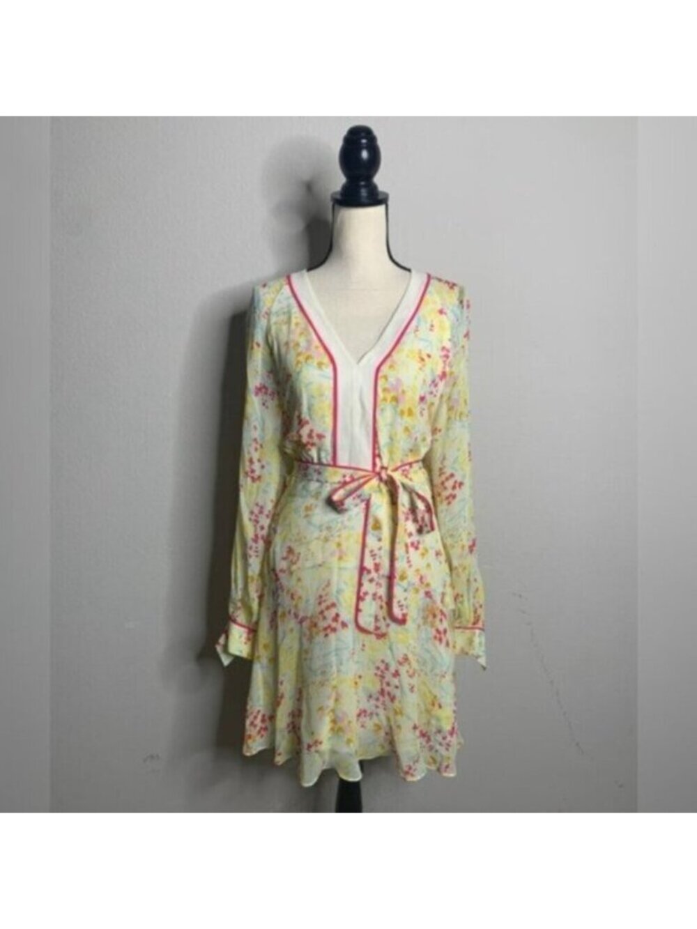 NWT Reiss Molly Floral Puff Long Sleeve Mini Dress - Picture 4 of 14